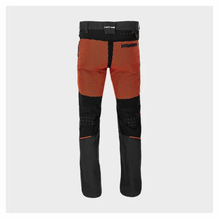 Spodnie dekarskie Lahti Pro L4054905 Stretch rozmiar 2XL czarno pomarańczowe