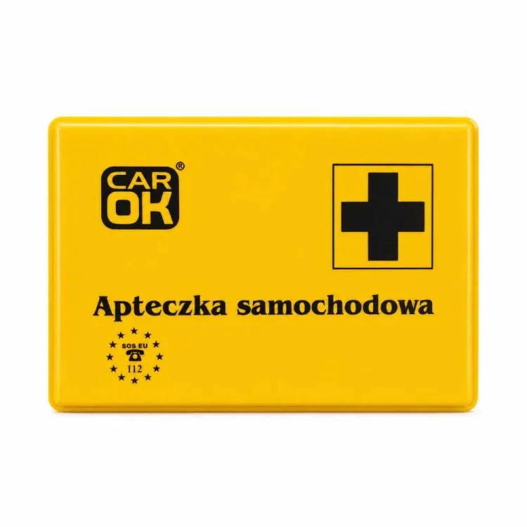 Apteczka samochodowa pierwsza pomoc zestaw E-02 pudełko na zatrzask Car OK