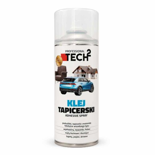 Klej w sprayu do tapicerki tkanin mat drewna papieru 400ml Tech2