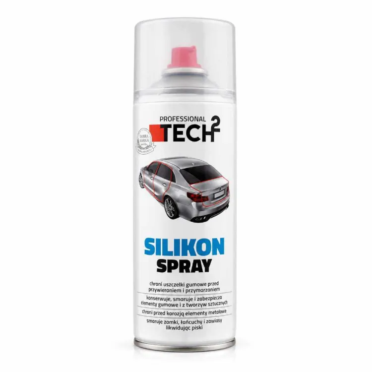 Silikon w sprayu do uszczelek gumy zamków zawiasów konserwacja 400ml Tech2