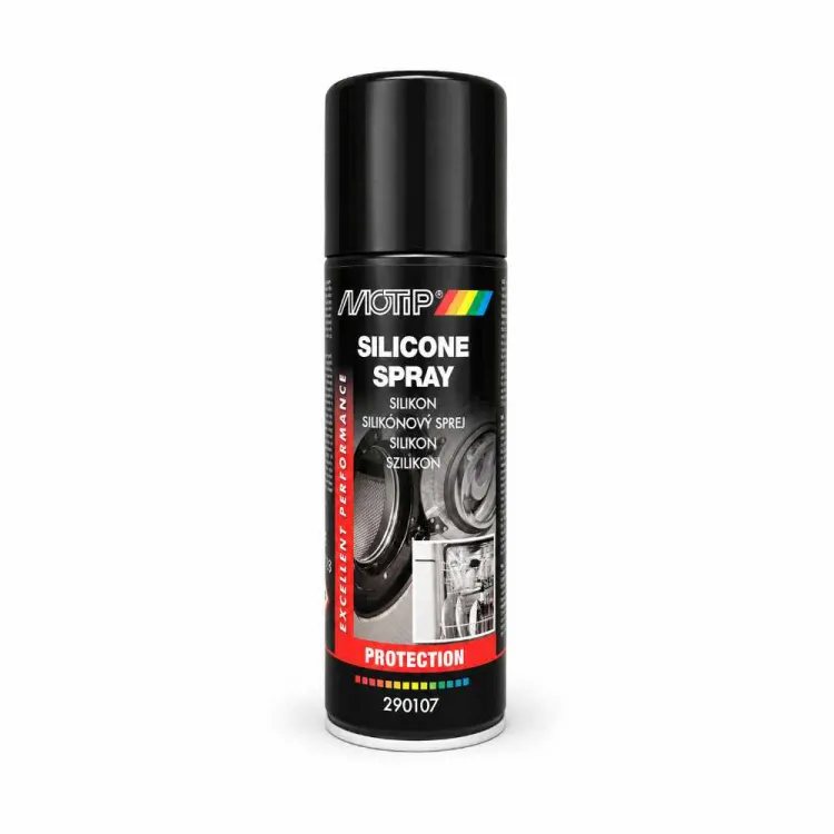 Silikon w sprayu do uszczelek gumy zamków zawiasów konserwacja 200ml Motip