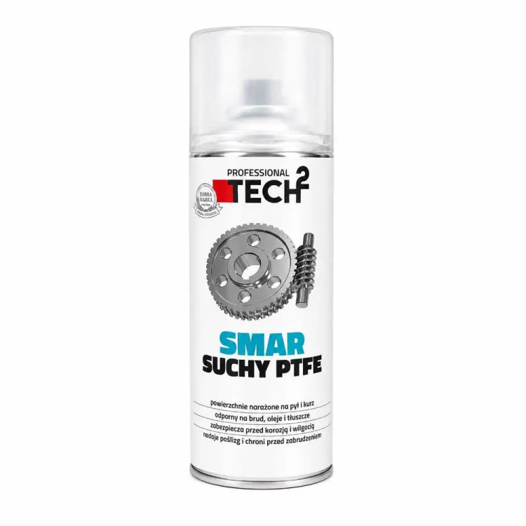 Smar suchy PTFE aerozol 400ml bez silikonu do metalu i tworzyw Tech2