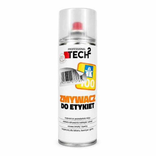 Zmywacz do etykiet i kleju spray 400ml do lakieru i tworzyw Tech2