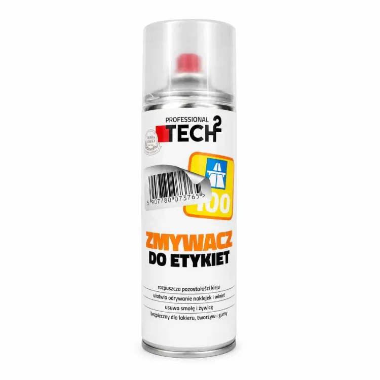 Zmywacz do etykiet i kleju spray 400ml do lakieru i tworzyw Tech2