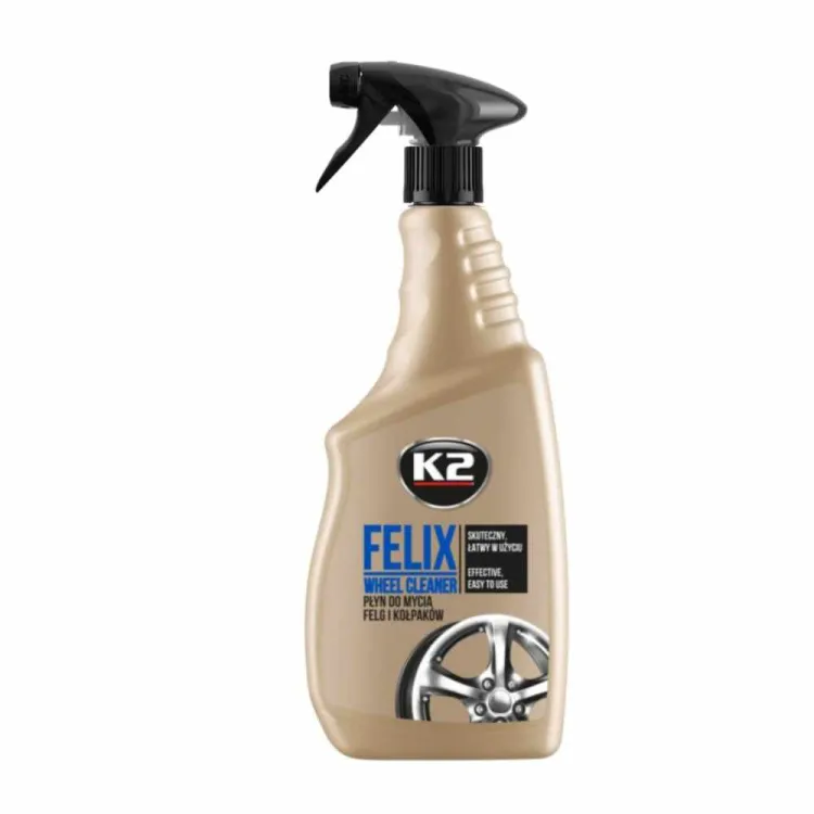 Płyn do mycia felg stalowych aluminiowych i kołpaków K2 Felix 750ml spray