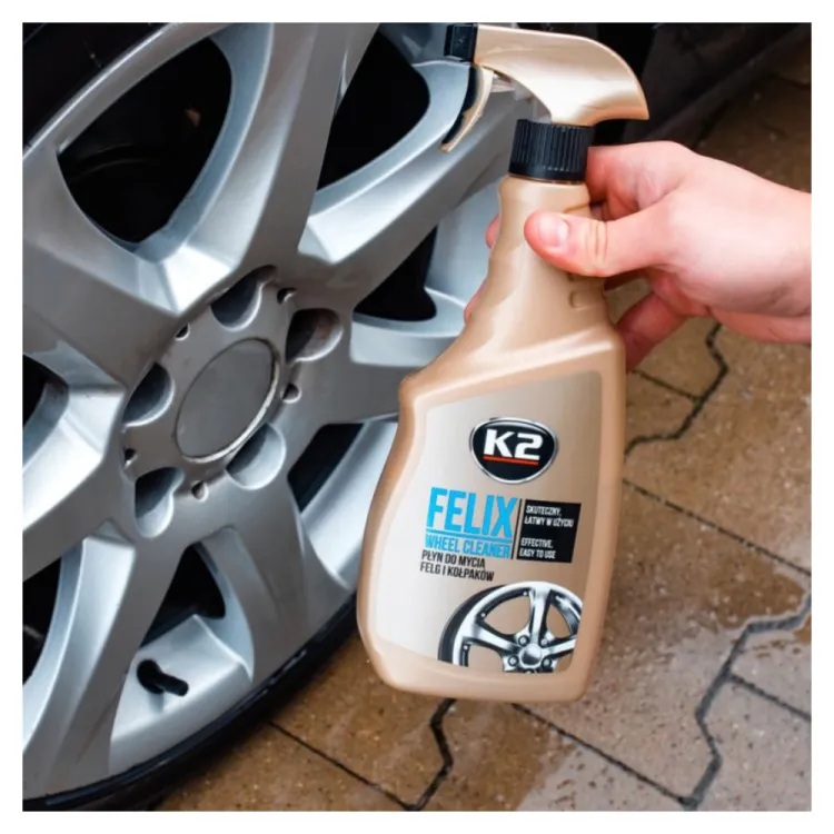 Płyn do mycia felg stalowych aluminiowych i kołpaków K2 Felix 750ml spray