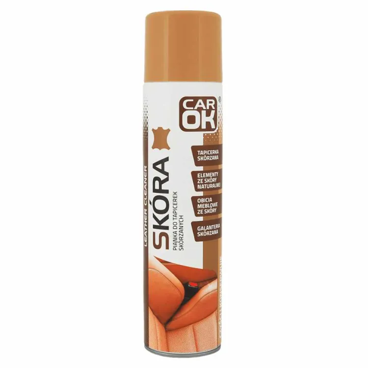 Pianka do czyszczenia skóry tapicerki skórzanej 600ml CAR OK