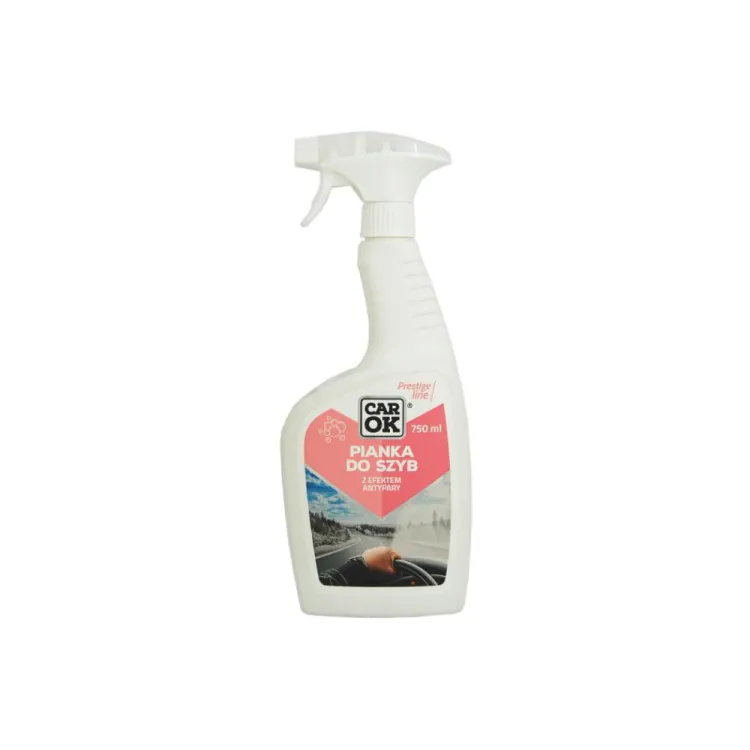 Pianka do szyb samochodowych z antyparą bez smug spray 750ml Car OK