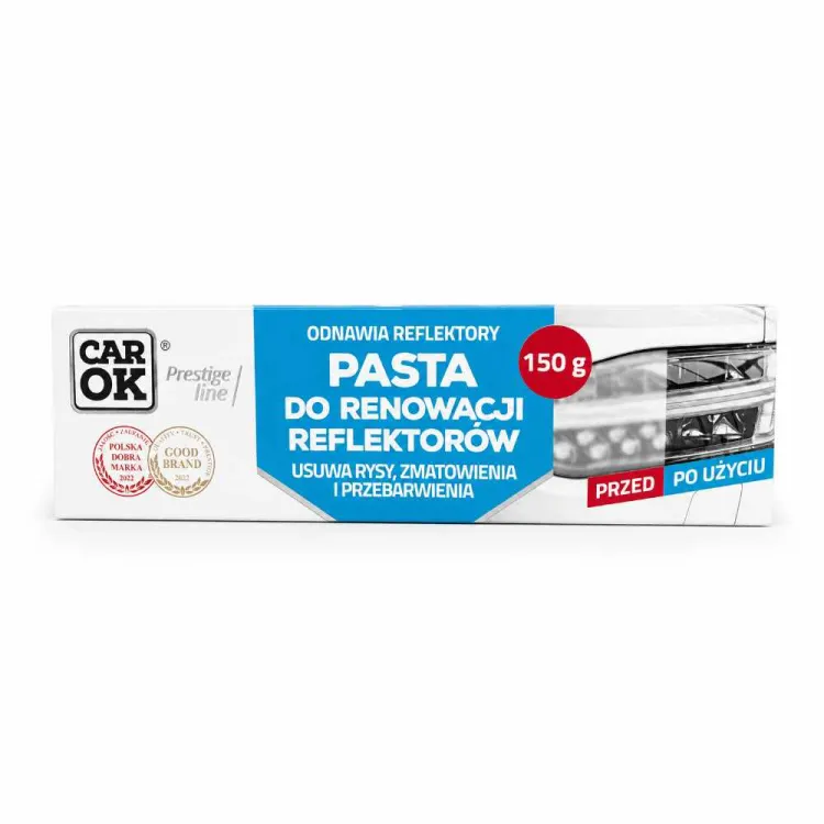 Pasta do renowacji reflektorów rysy zmatowienia przebarwienia 150g Car OK