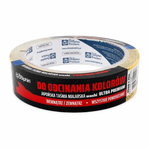 Taśma malarska Washi Blue Dolphin 23mm 25m do odcinania kolorów