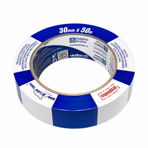 Taśma malarska Blue Dolphin niebieska 30mm 50m papierowa wiele powierzchni