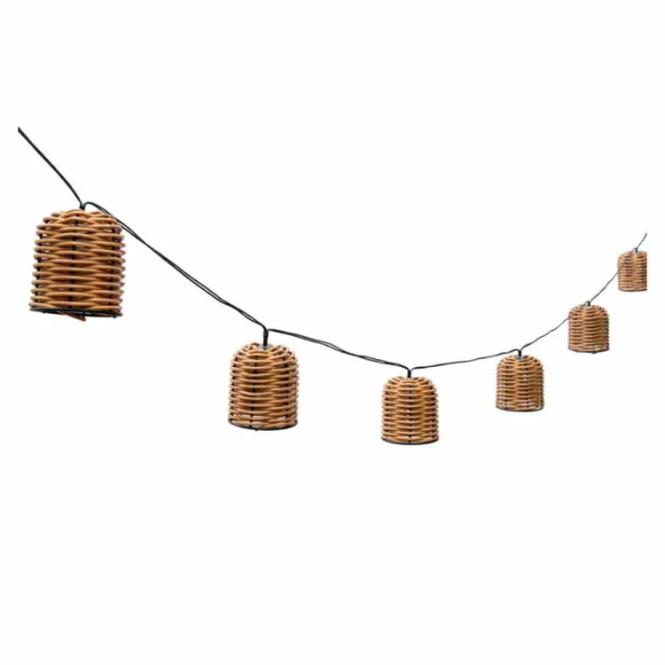 Girlanda solarna ogrodowa 10 LED koszyczki ciepła biel IP44 4iQ