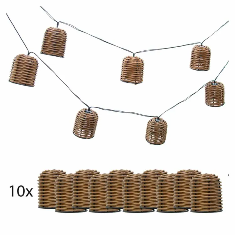 Girlanda solarna ogrodowa 10 LED koszyczki ciepła biel IP44 4iQ