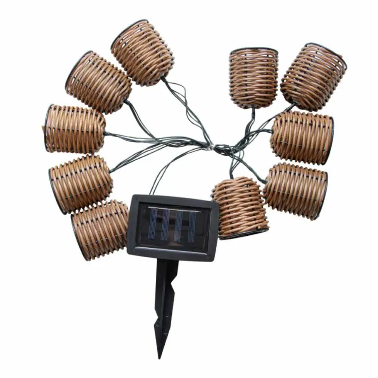 Girlanda solarna ogrodowa 10 LED koszyczki ciepła biel IP44 4iQ