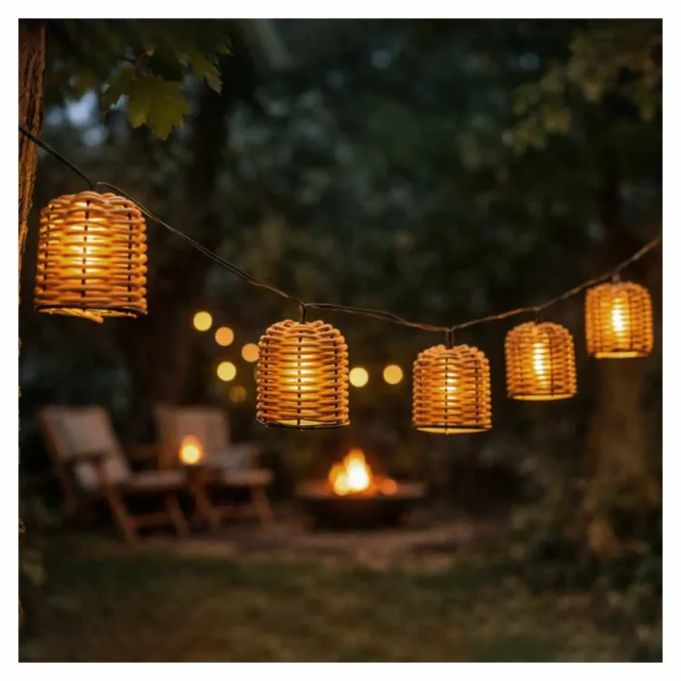 Girlanda solarna ogrodowa 10 LED koszyczki ciepła biel IP44 4iQ