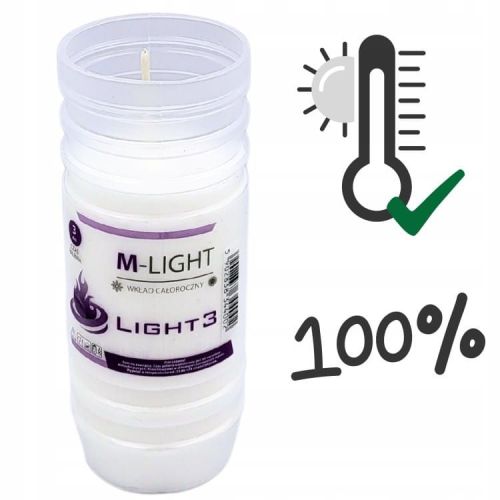 Wkłady parafinowe do zniczy 72h 13,6x5,6cm 20szt. M-Light-
