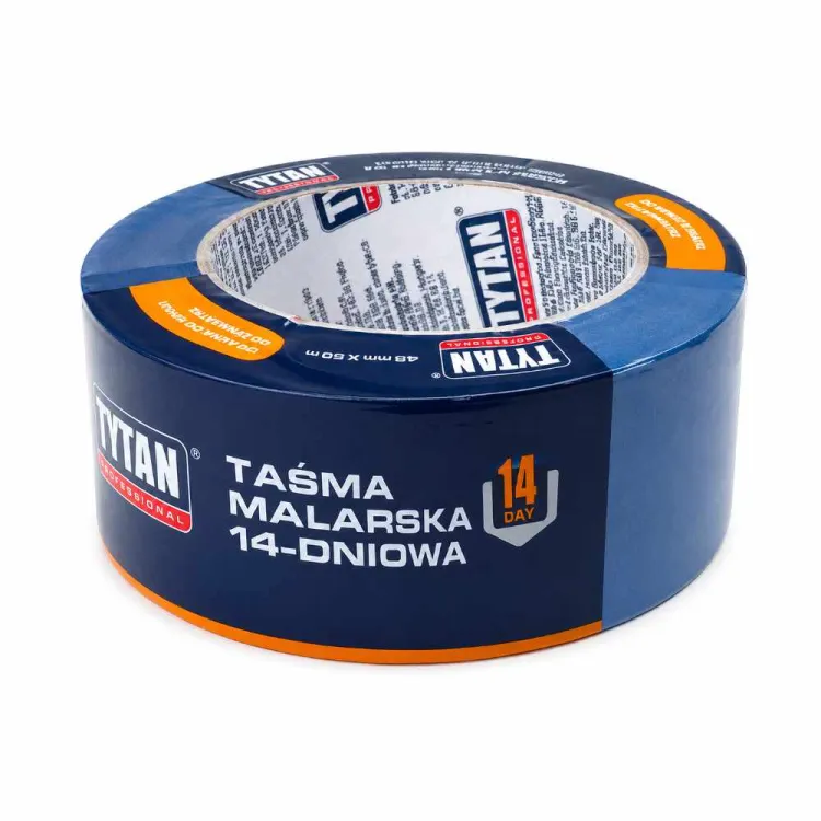 Taśma malarska niebieska Tytan 14 dniowa odporna na deszcz i UV 48mm x 50m