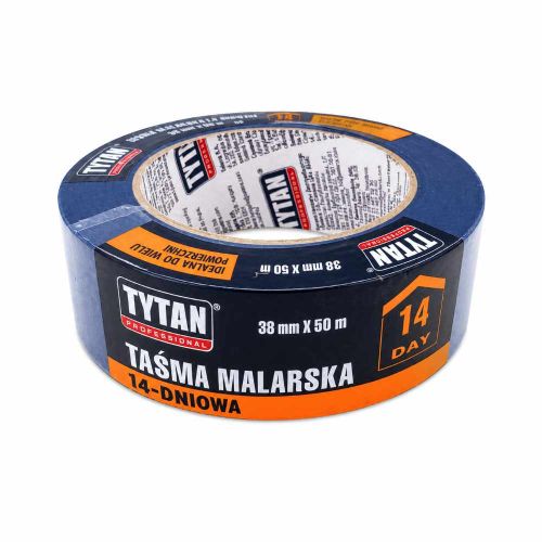 Taśma malarska niebieska Tytan 14 dniowa odporna na deszcz i UV 38mm x 50m