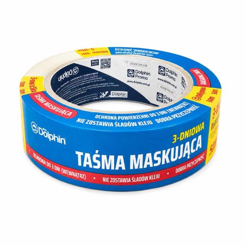 Taśma malarska Blue Dolphin maskująca 3-dniowa 38mm x 50m