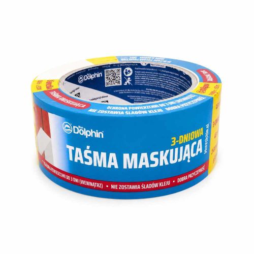 Taśma malarska Blue Dolphin maskująca 3-dniowa 48mm x 50m