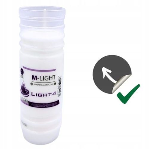Wkład parafinowy do zniczy 96h 17x5,6cm M-Light 4