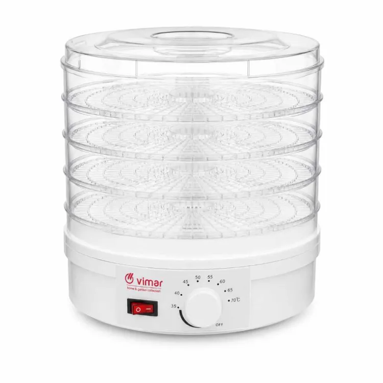Suszarka do grzybów owoców warzyw ziół smaczków 350W 5 sit 35-70°C Vimar