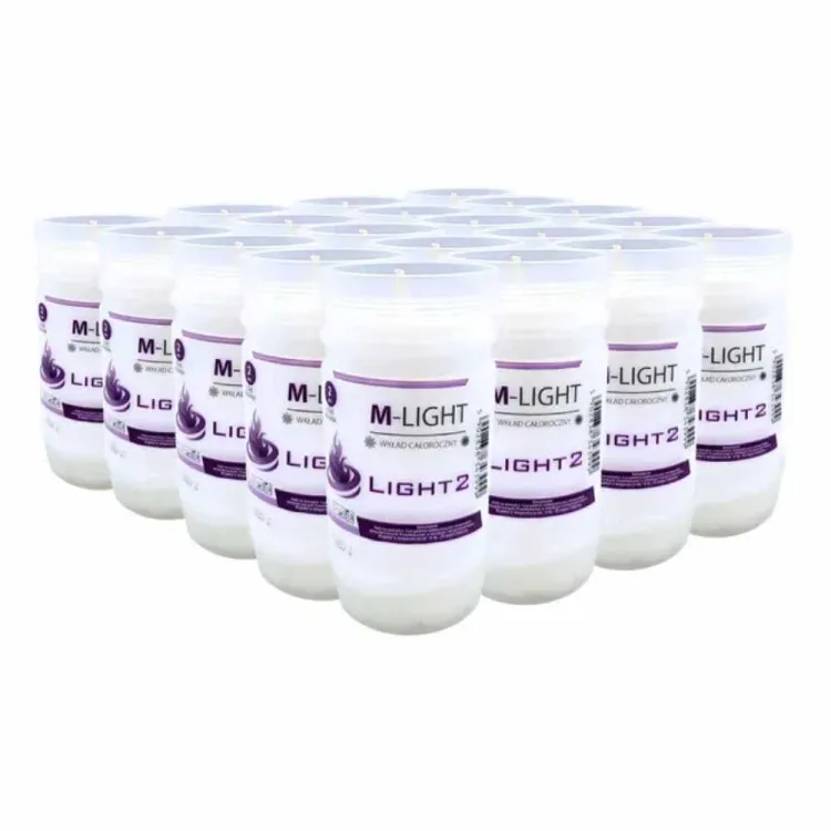 Wkład parafinowy do zniczy 48h 10,6x5,6cm równomierne spalanie M-Light 2