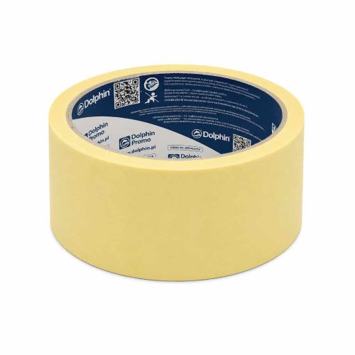 Taśma malarska papierowa 48mm x 25m żółta Blue Dolphin