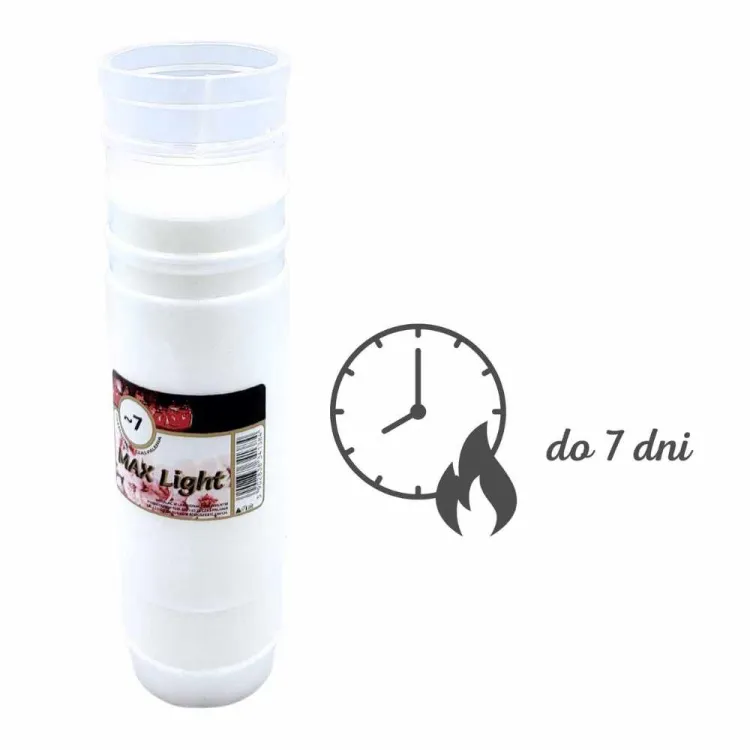 Wkład do zniczy Max Light 6-7 dni 235x63mm odporny na wysokie temperatury