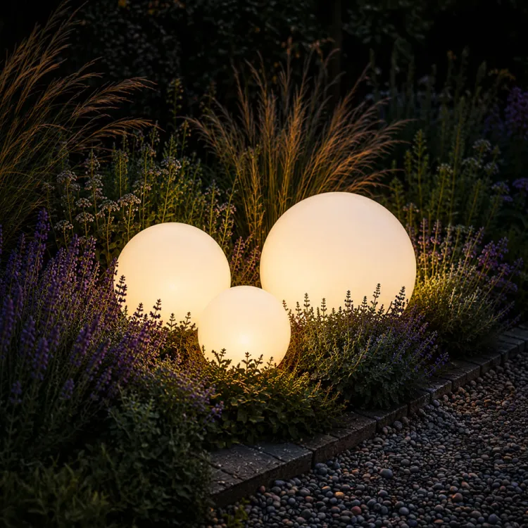 Lampa solarna ogrodowa kula LED 30cm świeci do 8h regulowana barwa Goldlux