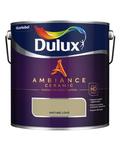 Farba ceramiczna Dulux Ambiance Ceramic Nature Love 2,5L odporna na plamy i szorowanie do ścian i sufitów