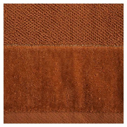 Ręcznik kąpielowy bawełniany 70x140cm 550g/m² ceglasty z welwetową bordiurą ARIA