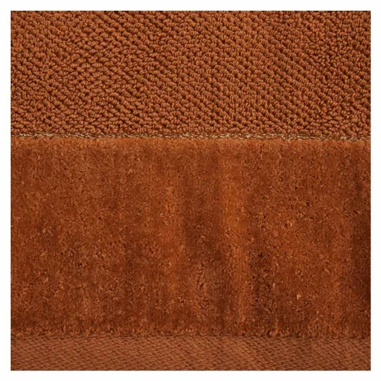 Ręcznik kąpielowy bawełniany 70x140cm 550g/m² ceglasty z welwetową bordiurą ARIA