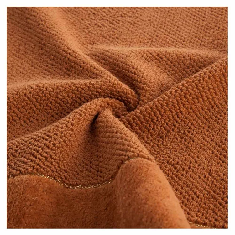 Ręcznik kąpielowy bawełniany 70x140cm 550g/m² ceglasty z welwetową bordiurą ARIA