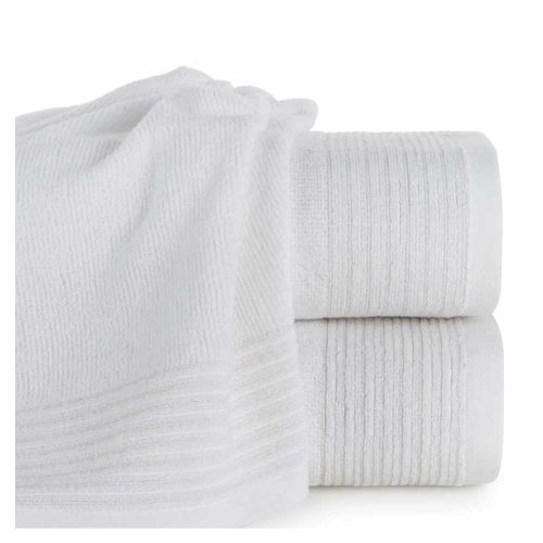 Ręcznik do rąk bawełniany 30x50cm 500g/m² biały z błyszczącą bordiurą LAR