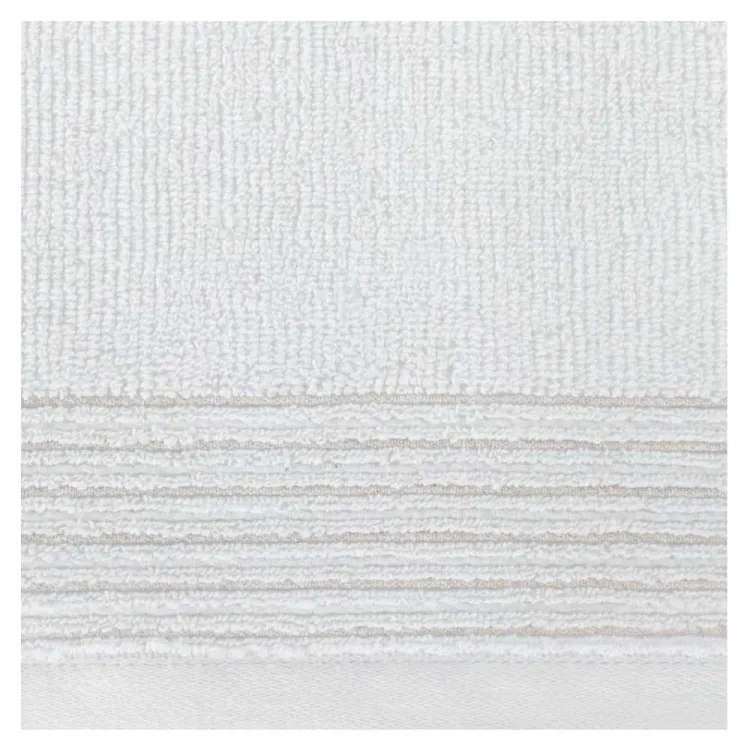 Ręcznik do rąk bawełniany 30x50cm 500g/m² biały z błyszczącą bordiurą LAR