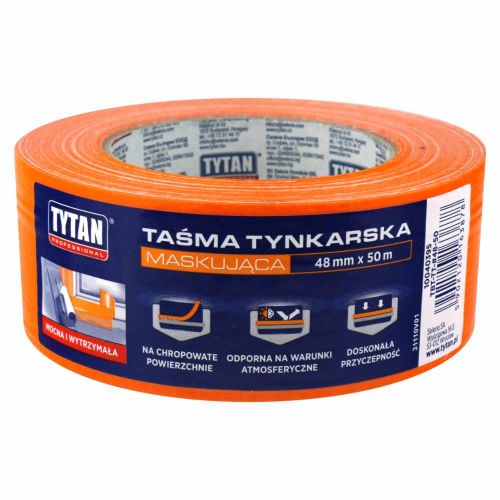 Taśma tynkarska maskująca do chropowatych powierzchni 48mm 50m Tytan