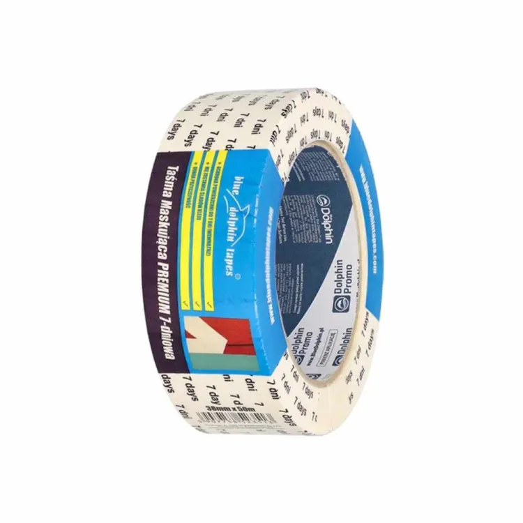 Taśma maskująca 7-dniowa do wnętrz 38mm 50m nie zostawia kleju Blue Dolphin