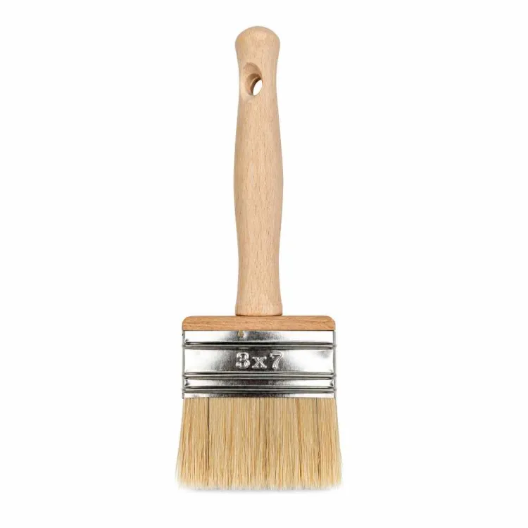 Pędzel tapetowy 70x30mm do kleju farb gruntów drewniany uchwyt gwint SONSIL