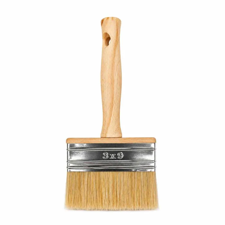 Pędzel tapetowy 90x30mm do kleju farb gruntów drewniany uchwyt gwint SONSIL