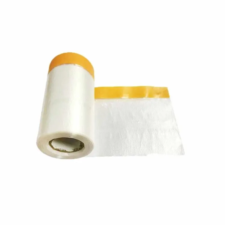 Folia ochronna malarska HDPE z taśmą klejącą 2m x 20m taśma 15mm mascort
