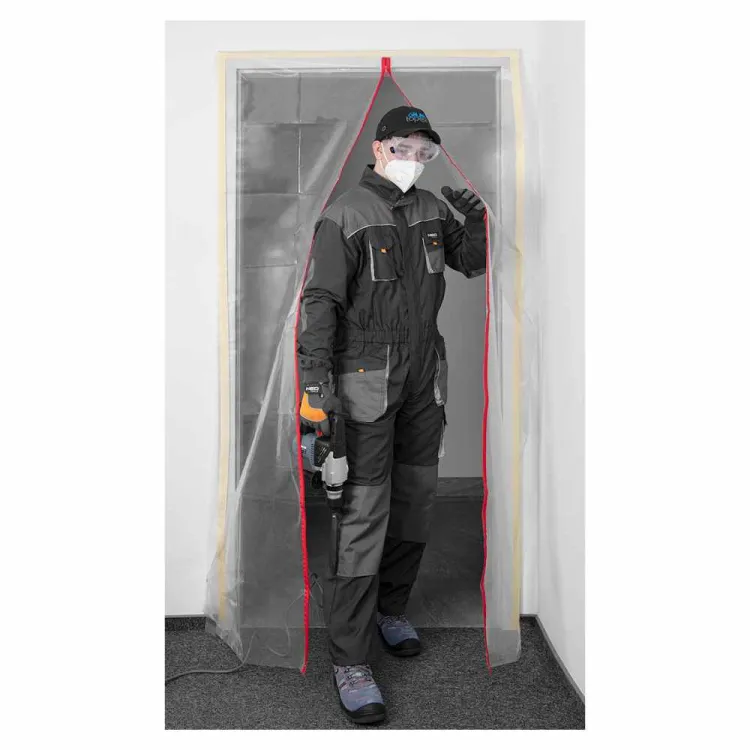 Kurtyna przeciwpyłowa do drzwi z zamkiem 120x210cm PE NEO Tools 49-801