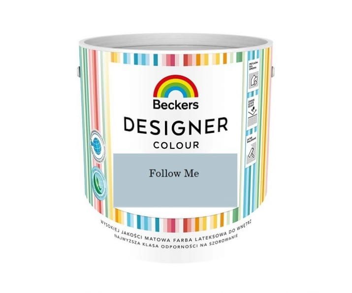 Farba lateksowa Beckers Designer Colour Follow Me 2,5L plamoodporna matowa do ścian i sufitów