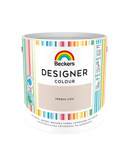 Farba lateksowa Beckers Designer Colour French Chic 2,5L plamoodporna matowa do ścian i sufitów