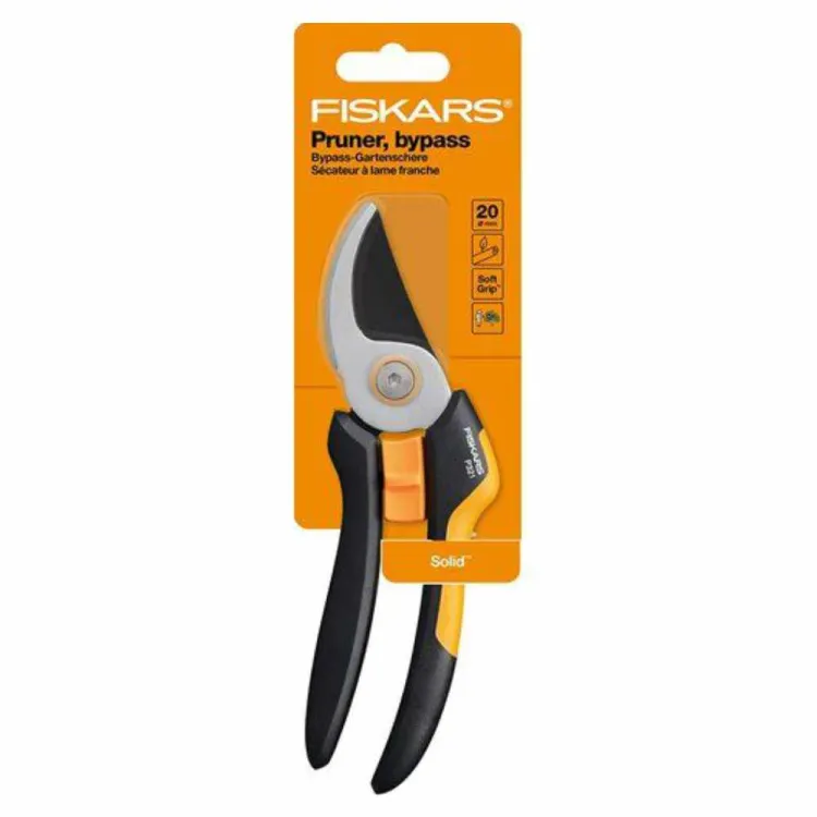 Sekator nożycowy Fiskars Solid P321 do świeżych gałęzi 20mm stalowe ostrze SoftGrip