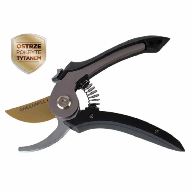 Sekator profesjonalny 15mm stal SK-5 ostrze z powłoką tytanową UP0055T Greenmill Professional