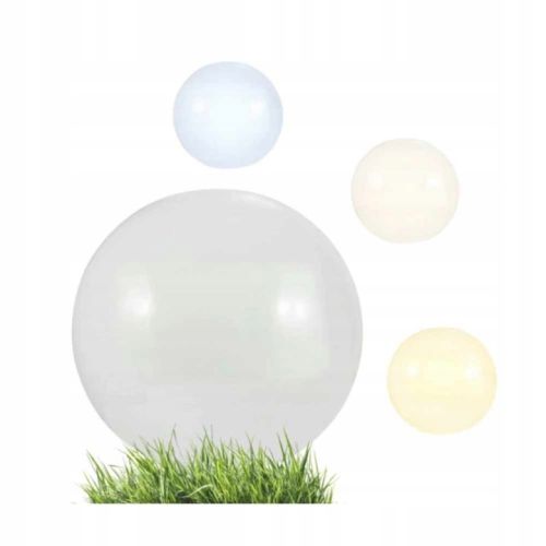Lampa solarna kula ogrodowa LED 50cm mleczna 3 barwy światła Goldlux