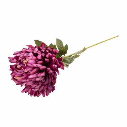 Sztuczna chryzantema dekoracyjna 75cm fioletowa pojedynczy kwiat