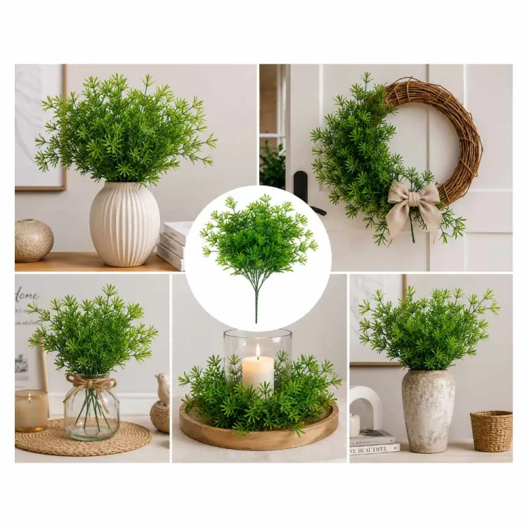 Pęczek gałązek dekoracyjnych zielonych 36cm gęsta rozgałęziona forma Jucca