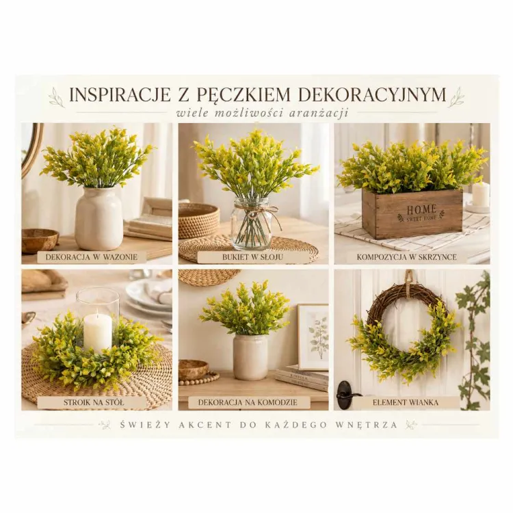 Pęczek sztucznych gałązek kwiatowych 35cm Jucca